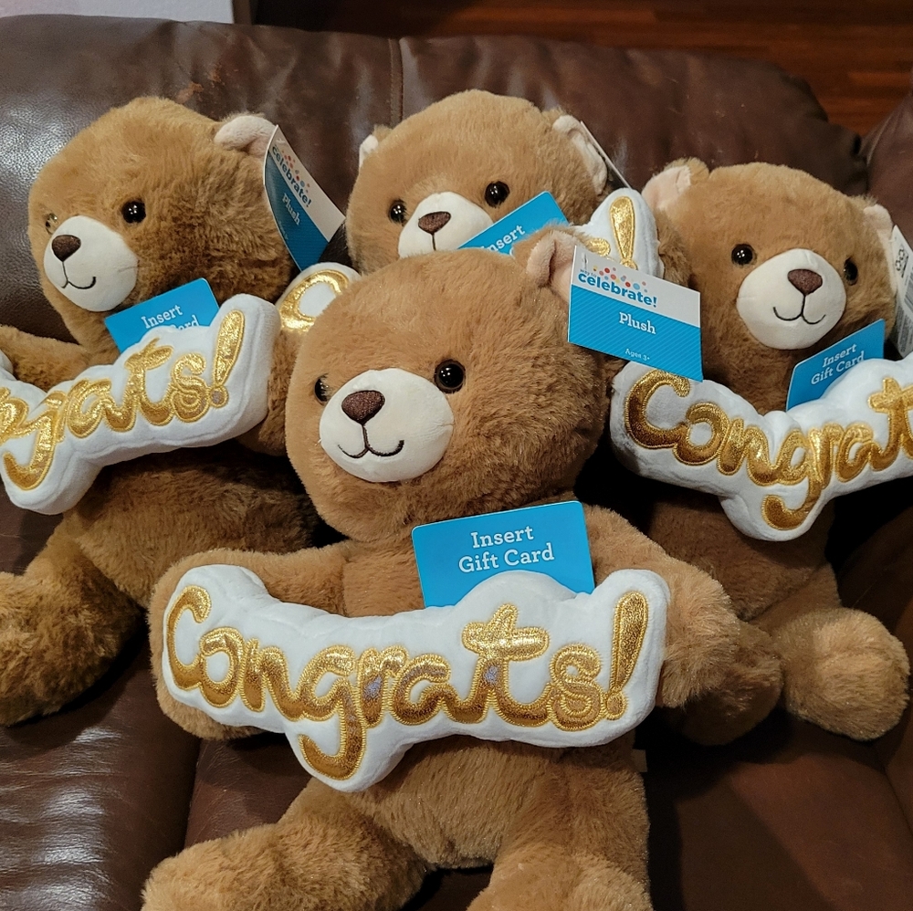 Plush Congrats Bear Gift Card Holder.